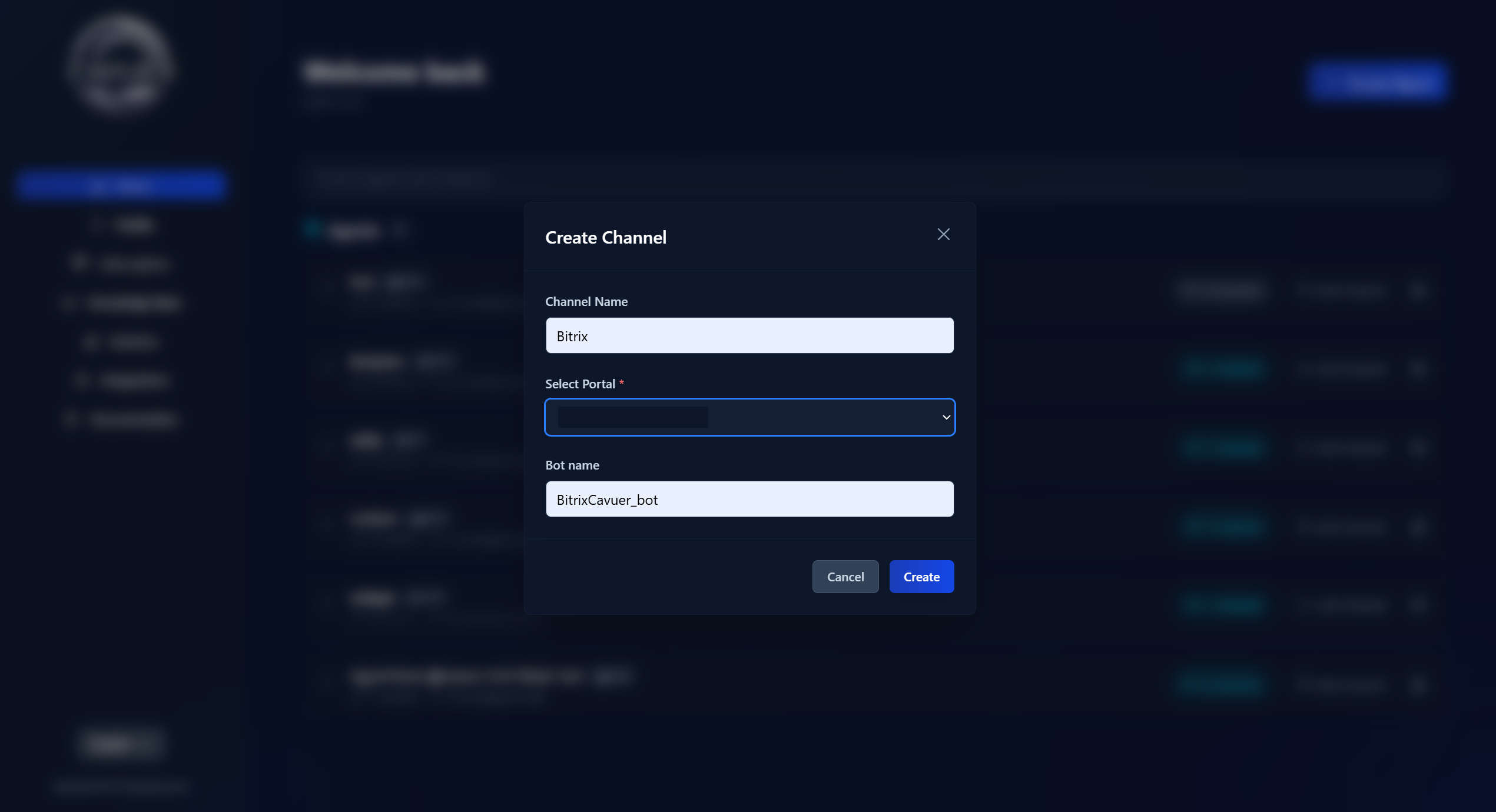 Создание канала Битрикс